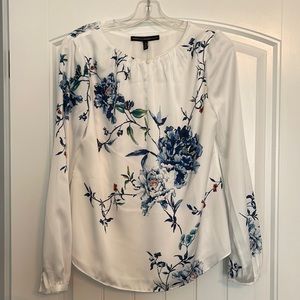White House Black Market Casual Xian Floral Blouse